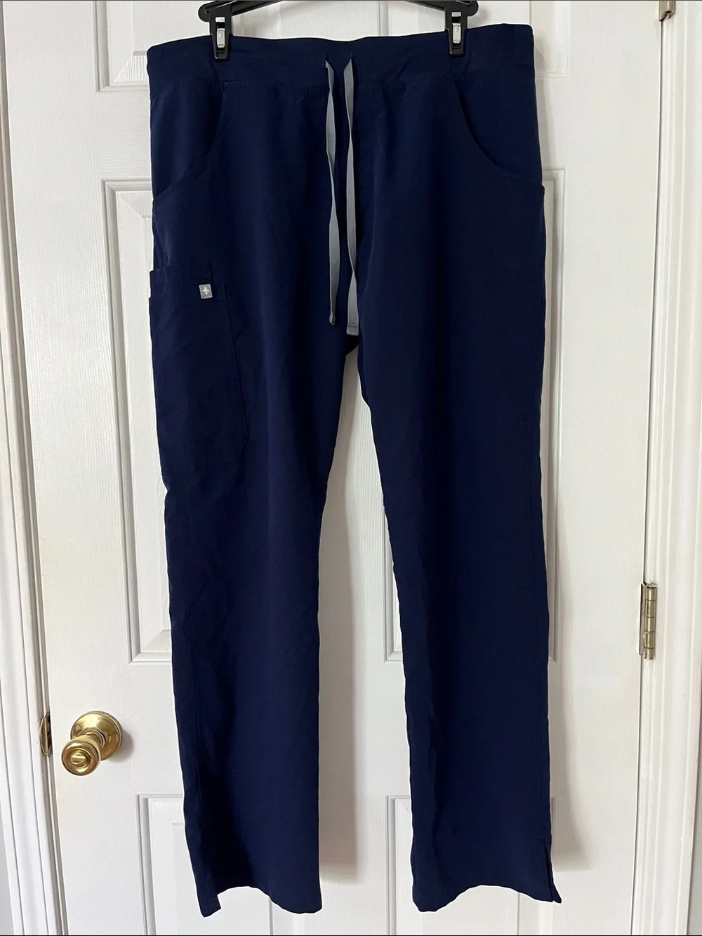 FIGS Catarina Scrub Pants Navy Blue Straight Leg Medical Workwear Size Large